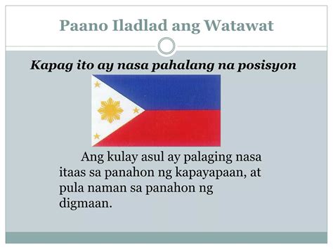 Simbolo ng Watawat ng Pilipinas at Kasaysayan Nito .